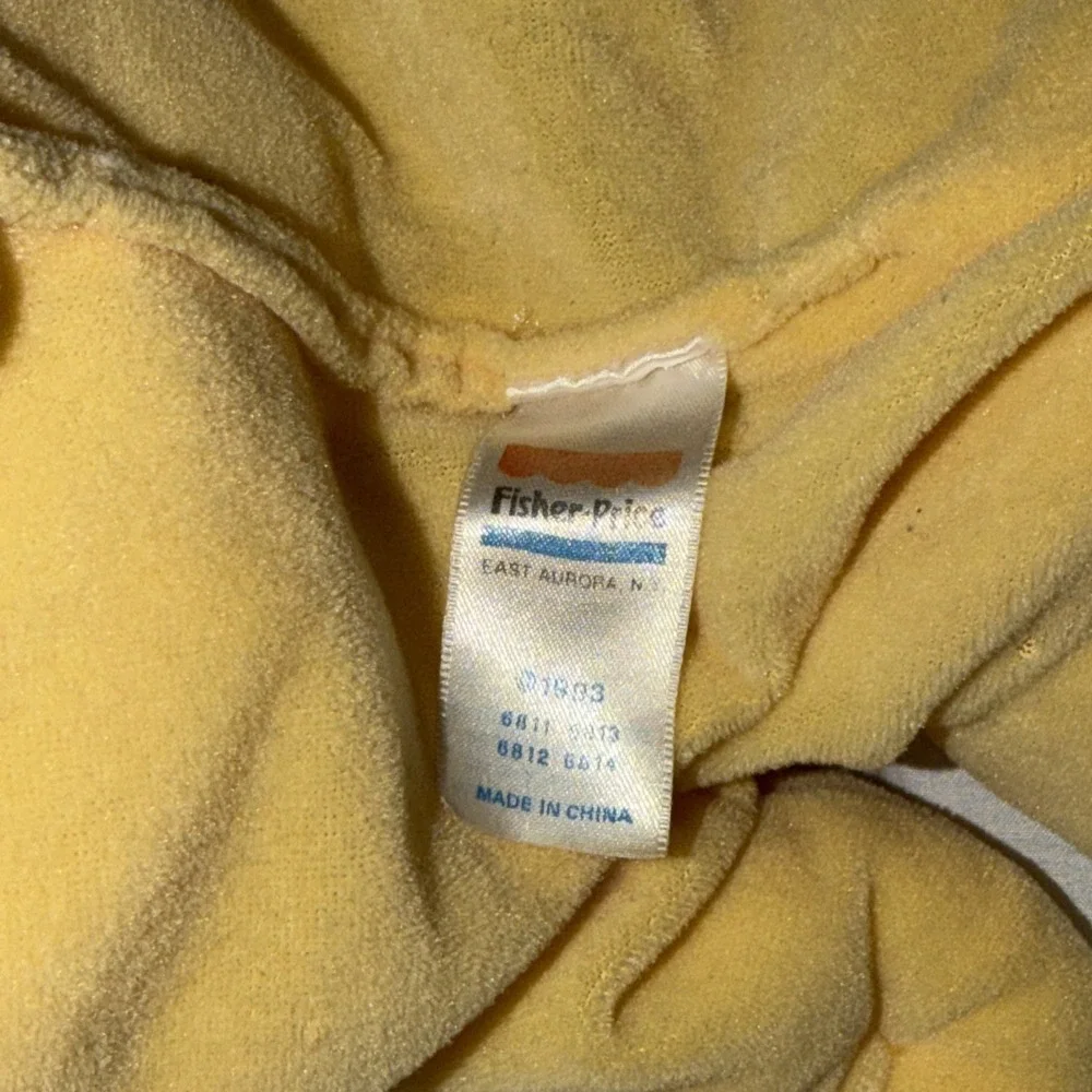 Fisher Price Rumple Bear Plush Honey Yellow Black Nose Vintage 1993